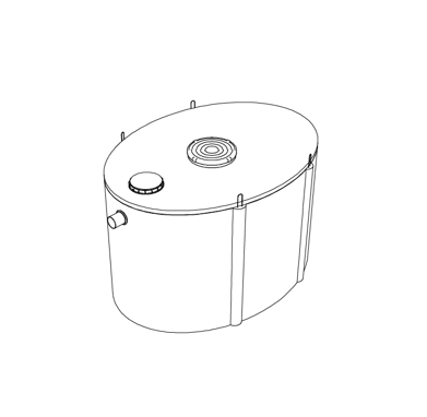 Fosse septique toutes eaux 10 000 L ovale