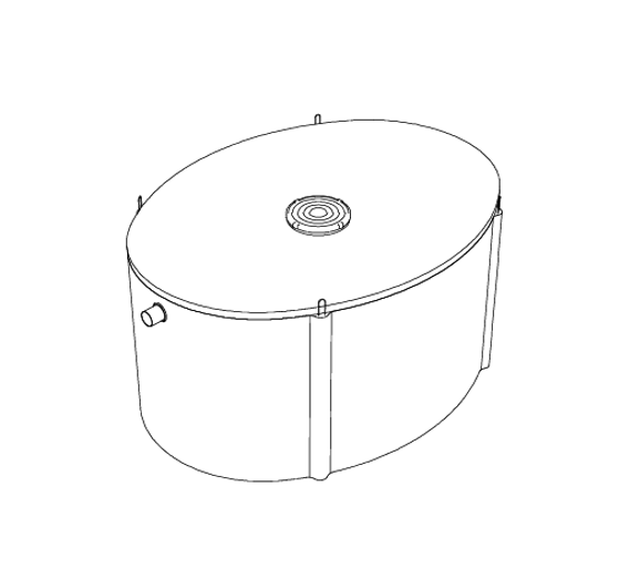 Fosse septique toutes eaux 20 000 L ovale
