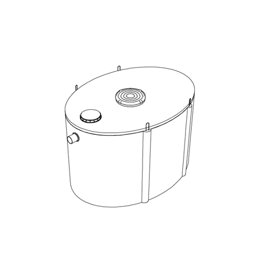 Fosse septique toutes eaux 20 000 L ovale mince