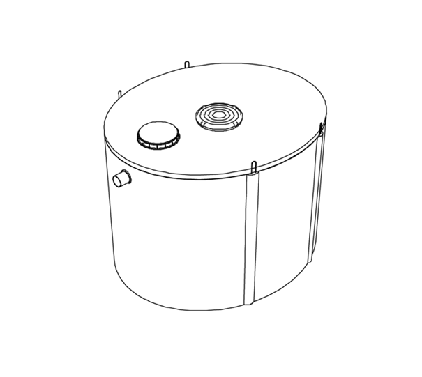 Fosse septique toutes eaux 15 000 L ovale