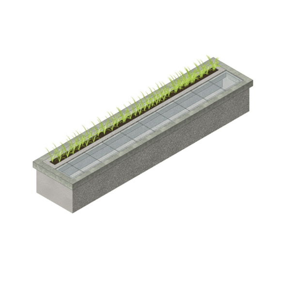 Zadi met plantenbak